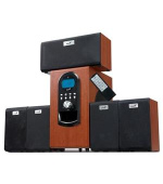 Genius repro SW-HF 5.1 6000 v2, 200W, LCD displej, dálkové ovládání, hnědé