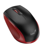 Genius NX-8006S , Myš, bezdrátová, optická, 1600dpi, 3 tlačítka, USB,tichá, černo-červená