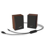 Genius repro SP-HF380BT 2.0, 3W, Bluetooth 5.0, 3,5mm jack, dřevěné, USB napájení, hnědo-černé