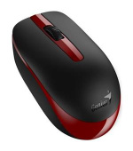 GENIUS NX-7007 Myš, bezdrátová, optická, 1200dpi, 3 tlačítka, Blue-Eye senzor, USB, černo-červená