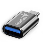 Genius ACC-C2A, Redukce, USB 3.0, USB typ C na USB typ A, kovově šedá