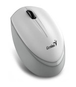 Genius NX-7009 Myš, bezdrátová, optická, 1200DPI, 3 tlačítka, Blue-Eye senzor, USB, bílo-šedá
