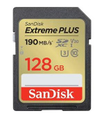 SanDisk Extreme PLUS SDXC 128GB 190MB/s V30 UHS-I