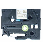 Brother - TZe-R234 bílá / zlatá (12mm, 4m, pruhovaná)