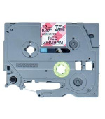 Brother - TZe-MPRG31 páska s červenými kachličkami / černá (12mm, 4m)