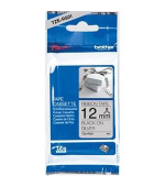 Brother - TZe-R931 stříbrná / černá (12mm, 4m, textilní)