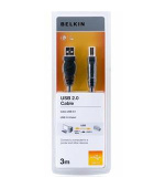 Belkin kabel USB 2.0. A/B řada standard, 3m
