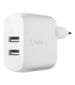 Belkin BOOST CHARGE™ Duální 24W USB-A nástěnná nabíječka, bílá