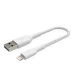 Belkin BOOST CHARGE™ Lightning/USB-A kabel, 15cm, bílý - odolný