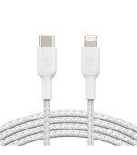 Belkin BOOST CHARGE™ Lightning/USB-C kabel, 1m, bílý - odolný