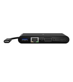 Belkin USB-C multimediální adaptér na HDMI, VGA, RJ45, USB-A 3.0, černá