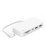 Belkin CONNECT USB-C 6v1 Multiport Hub s držákem, bílá