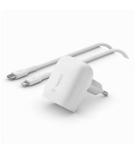 Belkin BOOST CHARGE™ 20W USB-C Power Delivery PPS nástěnná nabíječka + 1m USB-C na lightning kabel, bílá