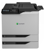 Lexmark CS820dtfe color laser 57/57ppm, síť, duplex, dotykový LCD + dodatečný vstupní zásobník + sešívačka