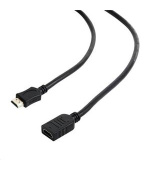GEMBIRD CABLEXPERT Kabel HDMI-HDMI 1,8m, 1.4, M/F stíněný, zlacené kontakty, prodlužovací, černý