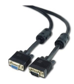 GEMBIRD Kabel prodlouž mon 15M/15F VGA  1,8m stíněný ferrity, černý
