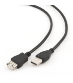 GEMBIRD Kabel USB A-A 3m 2.0 prodlužovací HQ Black, zlacené kontakty