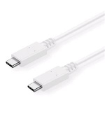C-TECH Kabel USB 3.2, Type-C (CM/CM), PD 100W, 20Gbps, 2m, bílý