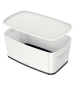 LEITZ Úložný box s víkem  MyBox, velikost S, bílá/černá