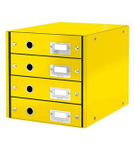 LEITZ Zásuvkový box  Click&Store, 4 zásuvky, žlutá