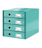 LEITZ Zásuvkový box  Click&Store, 4 zásuvky, ledově modrá