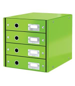 LEITZ Zásuvkový box  Click&Store, 4 zásuvky, zelená