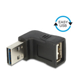 Delock adaptér EASY-USB 2.0-A samec > USB 2.0-A samice pravoúhlý nahoru/dolů