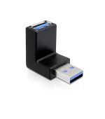 DeLock adaptér USB 3.0 samec - USB 3.0 samice pod úhelem 270° vertikálně