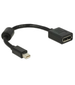Delock adaptér mini Displayport samec > Displayport samice, černý