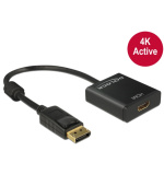 Delock Adaptér Displayport 1.2 samec > HDMI samice 4K aktivní černý