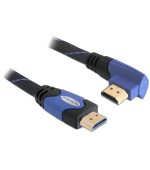 Delock Kabel High Speed HDMI s Ethernetem – HDMI A samec > HDMI A samec pravoúhlý 1 m