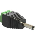 Delock Adaptér DC 1,3 x 3,5 mm samec > svorkovnice 2 piny