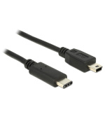 Delock kabel USB Typ-C™ 2.0 samec > USB 2.0 typ Mini-B samec 1 m černý