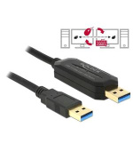 Delock kabel Data Link + KM Switch USB 3.0 Typ A samec > USB 3.0 Typ A samec 1.5 m