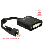 Delock Adaptér mini Displayport 1.2 samec se šroubky > DVI samice 4K aktivní černý