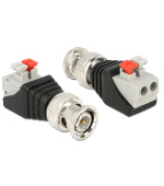 Delock adaptér BNC samec > svorkovnice s tlačítky 2 piny
