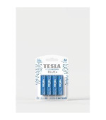 Tesla AA BLUE+ zinkouhlíková, 4 ks, ND, (R06, tužková, blister)