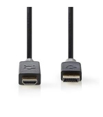 Nedis CCBW37100AT20 - DisplayPort – HDMI Kabel | DisplayPort Zástrčka - Konektor HDMI™ | 2 m | Antracit
