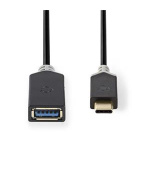 Nedis CCBW61710AT015 - USB 3.0 Kabel | Typ-C Zástrčka - A Zásuvka | 0,15 m | Antracit