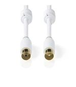 Nedis CSBW40015WT20 - Koaxiální Kabel 100 dB | IEC (Koaxiální) Zástrčka - IEC (Koaxiální) Zástrčka | 2 m | Bílá barva