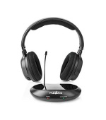 Nedis HPRF200BK - Bezdrátová Sluchátka | Rádiová Frekvence (RF) | Over-ear | Černá barva