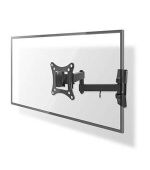 Nedis TVWM1510BK - Full Motion Nástěnný Držák TV | 13–27" | Max. 15 kg | 3 Otočné Body