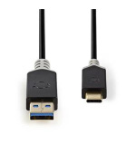 Nedis CCBW61600AT10 - Kabel USB 3.2 | Typ-C Zástrčka - A Zástrčka | 1 m | Antracit