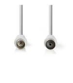 Nedis CSGB40000WT50 - Koaxiální Kabel 90 dB | IEC (Koaxiální) Zástrčka - IEC (Koaxiální) Zásuvka | 5 m | Bílá barva