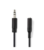 Nedis CAGB22550BK02 - Stereofonní Audio Kabel | 3,5mm Zástrčka - 6,35mm Zásuvka | 0,2 m | Černá barva