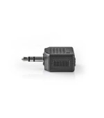 Nedis CAGB22945BK - Stereofonní audioadaptér | 3,5mm Zástrčka - 2× 3,5mm Zásuvka | Černá barva