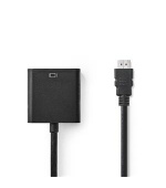 Nedis CCGB34900BK02 - HDMI™ – VGA Kabel | Konektor HDMI™ - VGA Zásuvka + 3,5mm výstup | 0,2 m | Černá barva