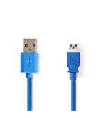 Nedis CCGB61010BU20 - USB 3.0 Kabel | A Zástrčka - A Zásuvka | 2 m | Modrá