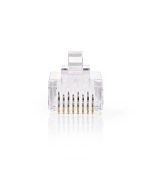 Nedis CCGB89304TP - Síťový Konektor CAT6 | RJ45 (8P8C) Zástrčka - 10 kusů | Průhledný