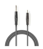 Nedis COTH23205GY15 - Stereofonní Audio Kabel | 6,35mm Zástrčka – 3,5mm Zástrčka | 1,5 m | Šedá barva